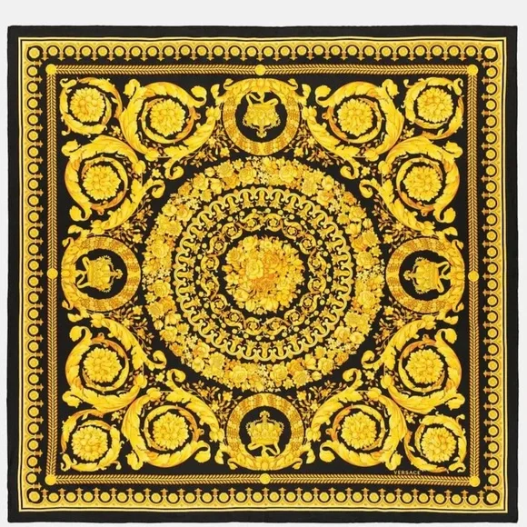 Versace Barocco Silk Scarf Unisex